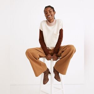 Madewell Mockneck Pocket Sweater in Colorblock